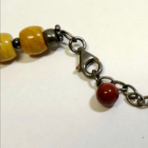 JASPER Red&Tan 925 Native Tribal Boho Necklace - Picture 4 of 8